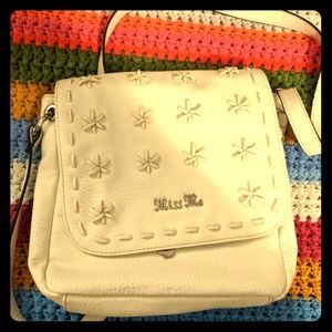 White Miss Me crossbody purse